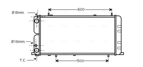 Фото 1 — Радіатор, система охолодження двигуна AVA COOLING (AI2051) Фото Радіатор, система охолодження двигуна AVA COOLING (AI2051) зображення 1