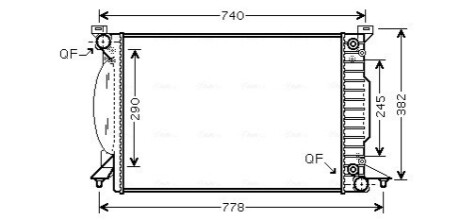 Радіатор, охолодження двигуна AVA COOLING AI2207