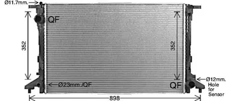 Радіатор, система охолодження двигуна AVA COOLING AI2441 Купити в Україні