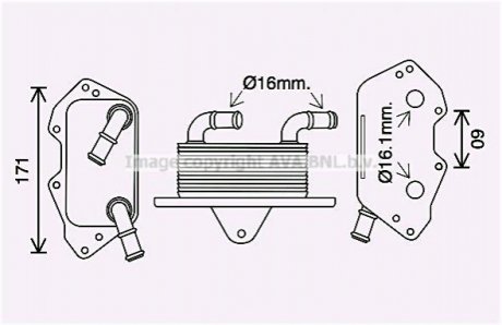 Охладитель масла AVA COOLING AI3404