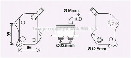 Радиатор масляный VW PASSAT (2001) 2.0 (выр-во) AVA COOLING AI3414 (фото 1)