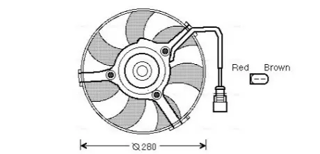 Фото Електродвигун, вентилятор радіатора AVA COOLING (AI7516) зображення 1