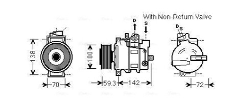 Компрессор кондиционера AUDI A4/ А5/ А6/ Q5 (AVA) AVA COOLING AIAK334