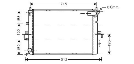 AVA ROVER Радіатор охолодження двиг. 75 1.8/2.5 99- AVA COOLING AU2152