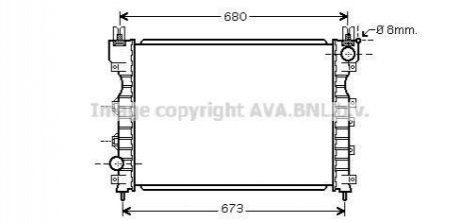 AVA LAND ROVER Радіатор охолодження Freelander 1.8/2.5 98- AVA COOLING AU2174 (фото 1)