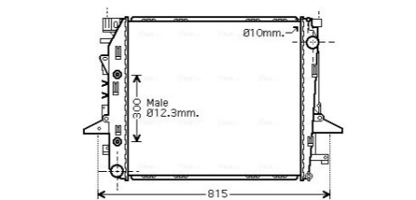 AVA LANDROVER Радіатор охолодження Discovery III,Range Rover Sport 4.0/4.4 04- AVA COOLING AU2198 (фото 1)