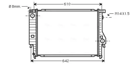 Фото Радіатор, система охолодження двигуна AVA COOLING (BW2047) зображення 1