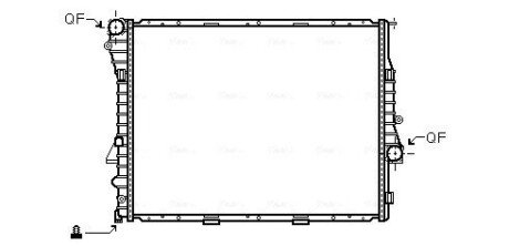 AVA BMW Радіатор охолодження двиг. X5 E53 3.0d/3.0i AVA COOLING BW2274 (фото 1)