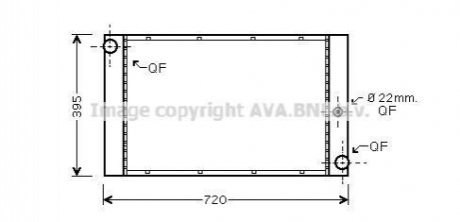 AVA BMW Радіатор охолодження 5 E60, 7 E65/66 520d/745d AVA COOLING BW2337 (фото 1)