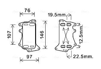 AVA BMW Оливний радіатор (без корпуса) 1 F20, 2, 3 F30, 4, 5 F10, X1 E84, X3 F25, X5 F15 2.0d AVA COOLING BW3553