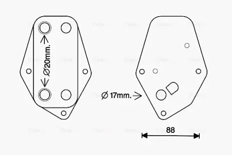 Охолоджувач оливи, моторна олива AVA COOLING BW3557 Купити в Україні