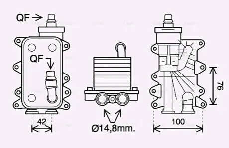 Фото Оливний радіатор, автоматична коробка передач AVA COOLING (BW3560H) зображення 1