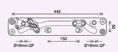 Фото Оливний радіатор, автоматична коробка передач AVA COOLING (BW3573) зображення 1
