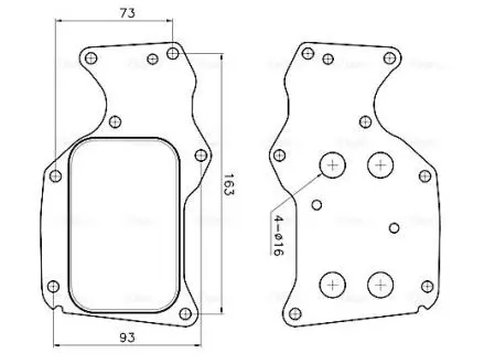 Фото 1 — Охолоджувач оливи, моторна олива AVA COOLING (BW3629) Фото Охолоджувач оливи, моторна олива AVA COOLING (BW3629) зображення 1