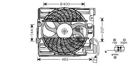 Вентилятор, система охолодження двигуна AVA COOLING BW7510 Купити в Україні
