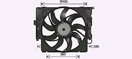 Вентилятор, система охолодження двигуна AVA COOLING BW7586 Купити в Україні