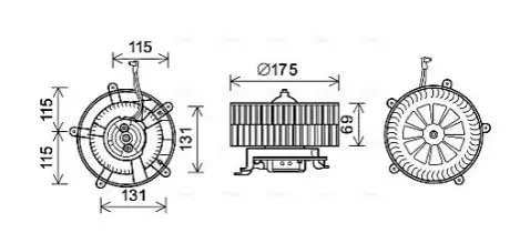 Вентилятор салону BMW 7 (E65, E66, E67) ROLLS-ROYCE PHANTOM VII, PHANTOM VII DROPHEAD 3.0-6.75 07.01-07.17 AVA COOLING BW8478 Купити в Україні