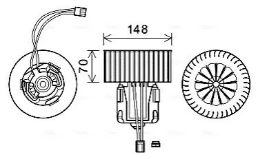 Фото Електродвигун, компресор салону AVA COOLING (BW8539) зображення 1