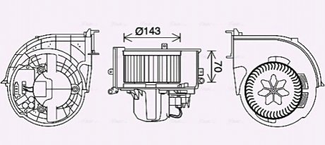 Моторчик пічки BMW X5 (E70)/X6 (E71/E72) 06-14 AVA COOLING BW8574 (фото 1)