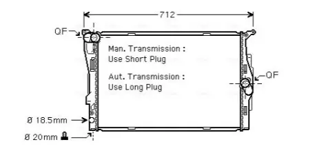 Радіатор, система охолодження двигуна AVA COOLING BWA2292 Купити в Україні