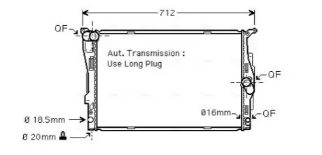 Радіатор, система охолодження двигуна AVA COOLING BWA2303 Купити в Україні