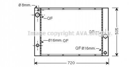 Радіатор охолодження BMW 5 E60-E61/7 E65-E66-E67-E68 (01-) AT (AVA) AVA COOLING BWA2338 (фото 1)