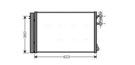 AVA BMW Радіатор кондиціонера (Конденсатор) 1E81/87, 3 E90, X1 E84 AVA COOLING BWA5295D (фото 1)