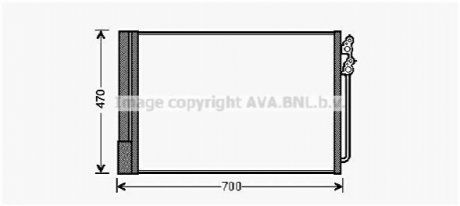 Конденсор кондиціонера BMW F07/F10/F01 5/7 10- AVA COOLING BWA5370D (фото 1)