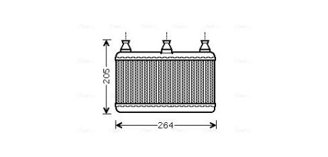 Теплообмінник, система опалення салону AVA COOLING BWA6341