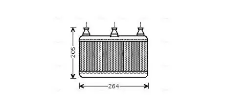 Теплообмінник, система опалення салону AVA COOLING BWA6341 Купити в Україні