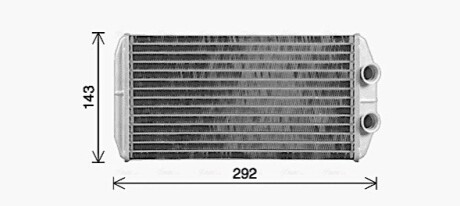 AVA CITROEN Радіатор опалення C-ELYSEE 1.2 12-, 1.5, 1.6, PEUGEOT AVA COOLING CN6338