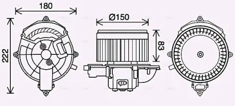 Електродвигун, компрессор салона AVA COOLING CN8310