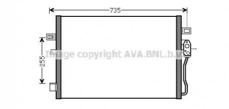 AVA Радіатор кондиціонера DODGE JOURNEY (2009) 2.0 CRD AVA COOLING CR5139