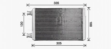AVA CHRYSLER Радіатор опалення 300C 2.7 04-, 3.0, 3.5, 5.7, 6.1 AVA COOLING CR6145 (фото 1)