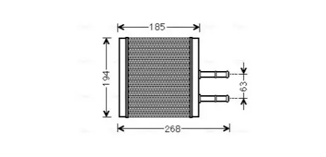 Теплообмінник, система опалення салону AVA COOLING CTA6042 Купити в Україні