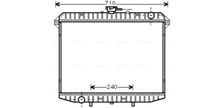 AVA FORD Радіатор охолодження двиг. Maverick 2.7TD 93- AVA COOLING DN2148 (фото 1)