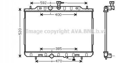Радіатор охолодження двигуна NISSAN X-TRAIL (2007) 2.0 (Ava) AVA COOLING DN2291 (фото 1)