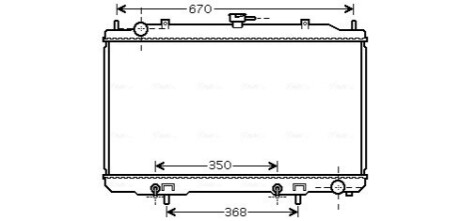 Радиатор, Система охлаждения двигателя AVA COOLING DN2320