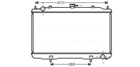 AVA NISSAN Радіатор охолодження Maxima QX IV 2.0/3.0 00- AVA COOLING DN2324