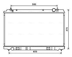 AVA NISSAN Радіатор сист. охолодження двигуна 350Z 3.5 05- AVA COOLING DN2400