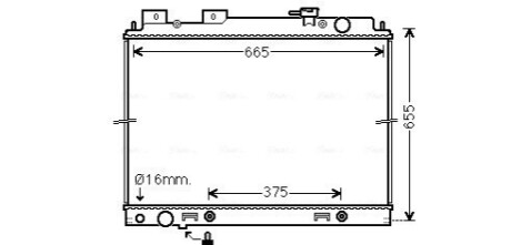 AVA NISSAN Радіатор охолодження двиг. NAVARA NP300 3.0 dCi 10-, PATHFINDER III 3.0 dCi 10- AVA COOLING DN2430 (фото 1)