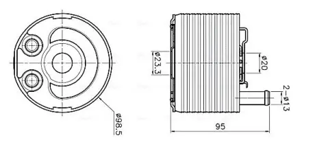 Охолоджувач оливи, моторна олива AVA COOLING DN3483 Купити в Україні