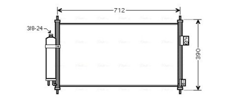 Радиатор кодиционера AVA COOLING DN5263D