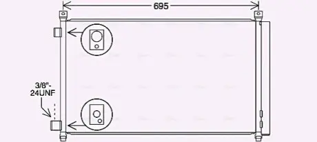 Конденсатор, система кондиціонування повітря AVA COOLING DN5456D Купити в Україні