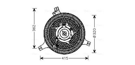 AVA INFINITI Вентилятор радіатора FX 45 03- AVA COOLING DN7530