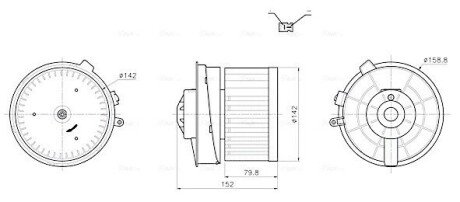 AVA NISSAN Вентилятор салону Qashqai 09-, X-Trail AVA COOLING DN8486 (фото 1)