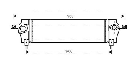 Интеркулер NISSAN Qashqai 1.5D 07- (выр-во AVA) AVA COOLING DNA4333 (фото 1)