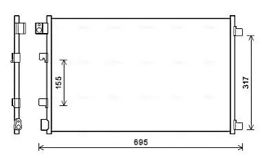 Фото Конденсатор, система кондиціонування повітря AVA COOLING (DNA5281) зображення 1