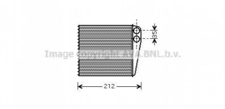 RENAULT Радиатор отопления Clio III, Nissan Micra III, Note, N200 03- AVA COOLING DNA6256 (фото 1)