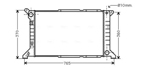 Радиатор TRANSIT5 2.5TD MT-AC 94- (Ava) AVA COOLING FD2204